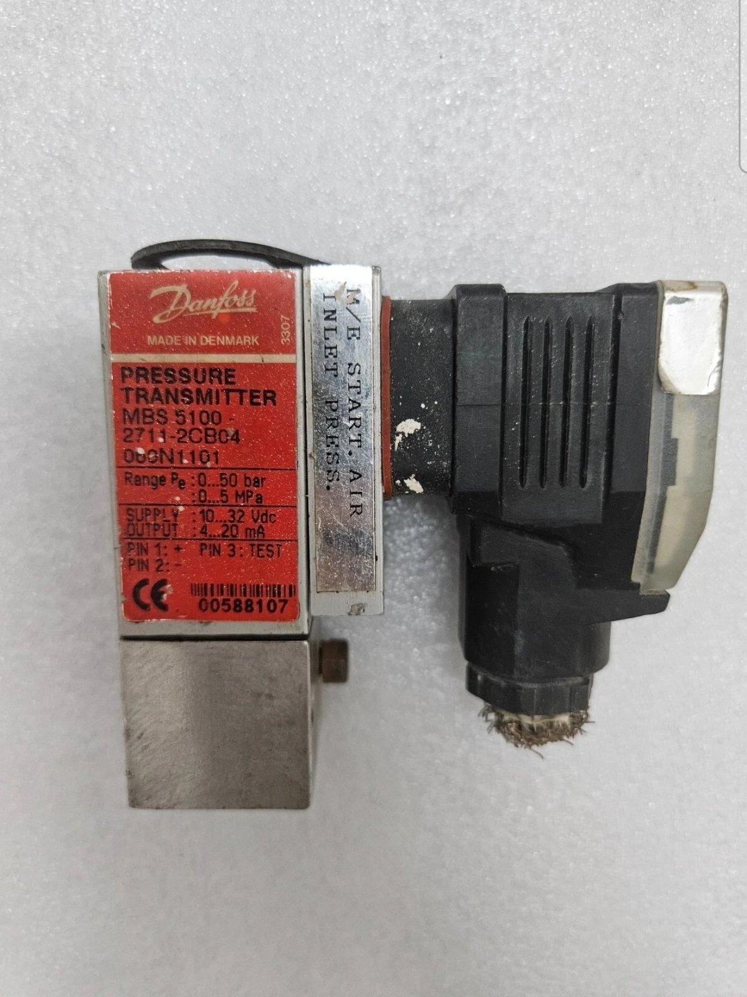 Danfoss 060N1101 MBS 5100 Pressure Transmitter 0-50 bar MBS 5100-2711-2CB04