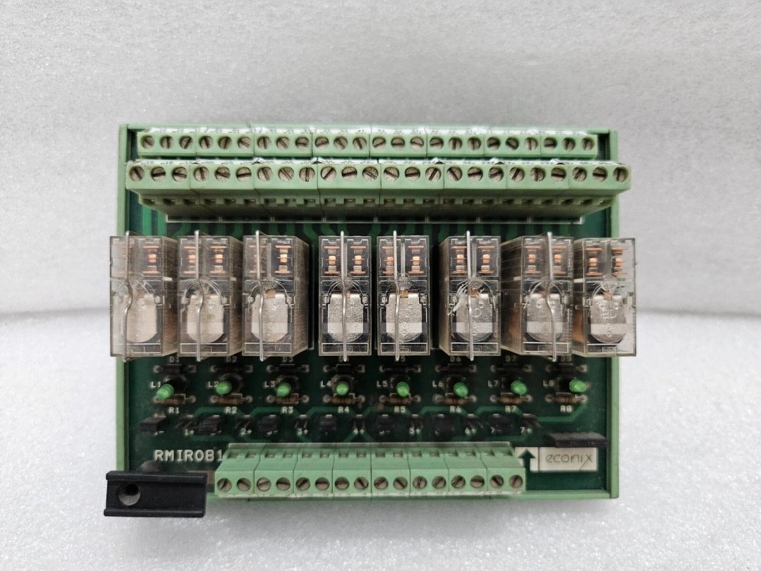 ECONIX RMIR081 DIN Rail Mounted 8 Channel Relay Interface Module