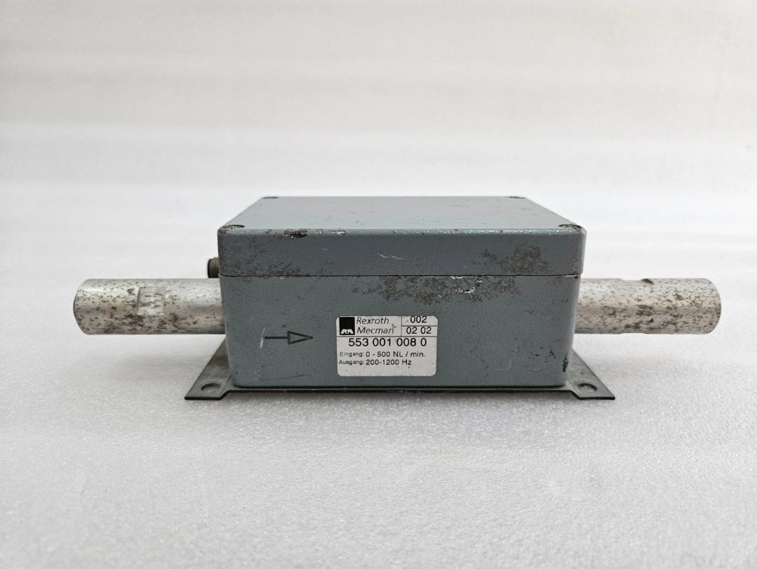 Rexroth 553 001 008 0 Air Volume Sensor 0-500 NL/min, 200-1200 Hz 5530010080